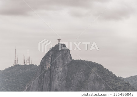 Christ the Redeemer on Corcovado mountain Rio de Janeiro Brazil. Christ the Redeemer on Corcovado mountain Rio de Janeiro Brazil. 135496042