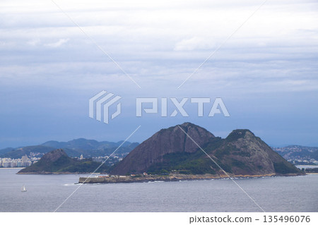 Copacabana Leme Tropical Paradise Beach Panorama Rio de Janeiro Brazil. Copacabana Leme Tropical Paradise Beach Panorama Rio de Janeiro Brazil. 135496076