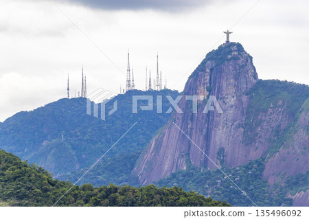 Christ the Redeemer on Corcovado mountain Rio de Janeiro Brazil. 135496092