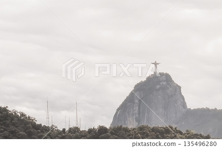 Christ the Redeemer on Corcovado mountain Rio de Janeiro Brazil. Christ the Redeemer on Corcovado mountain Rio de Janeiro Brazil. 135496280