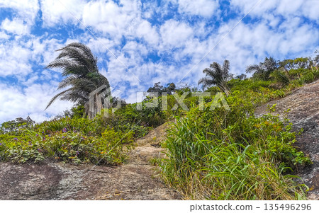 Rio de Janeiro Brazil Mountains Hills Rocks and Blue Sky. 135496296