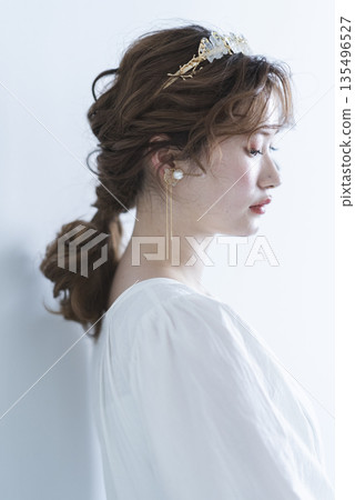 Young woman bride, wedding dress, bridal image Young woman bride, wedding dress, bridal image 135496527