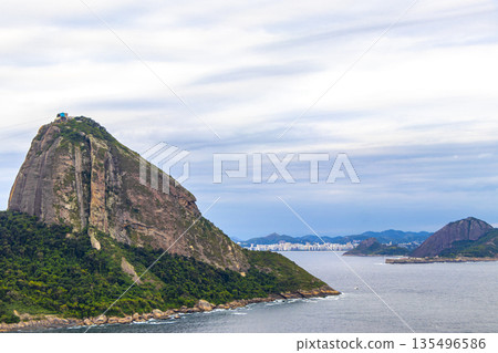 Copacabana Leme Tropical Paradise Beach Panorama Rio de Janeiro Brazil. Copacabana Leme Tropical Paradise Beach Panorama Rio de Janeiro Brazil. 135496586