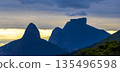Rio de Janeiro Brazil Mountains Hills Rocks Sunset Sunrise Sky. 135496598