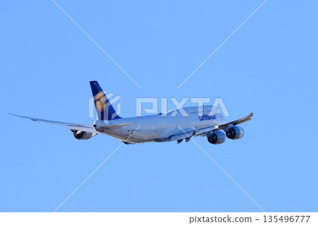 Airliner taking off and rising 135496777