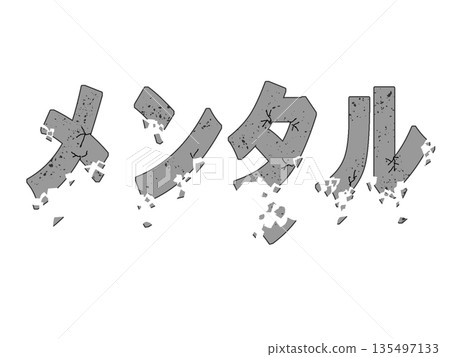 Illustrated text showing mental breakdown Illustrated text showing mental breakdown 135497133