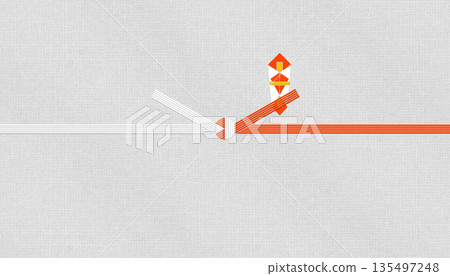 Modern Japanese style washi paper and red and white mizuhiki cords, "musubikiri" for celebrations and celebratory occasions Modern Japanese style washi paper and red and white mizuhiki cords, "musubikiri" for celebrations and celebratory occasions 135497248