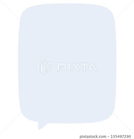 Simple hand-drawn speech bubble illustration in dull blue that can be used for titles and descriptions Simple hand-drawn speech bubble illustration in dull blue that can be used for titles and descriptions 135497290