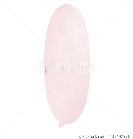 自然可愛的水彩對話框插畫素材 - 暗粉紅色 自然可愛的水彩對話框插畫素材 - 暗粉紅色 135497556