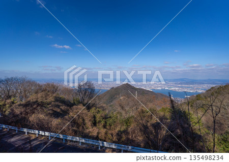 [Setonaikai National Park] Okayama City seen from Mt. Kinko in winter 2 Okayama City and Tamano City, Okayama Prefecture 135498234