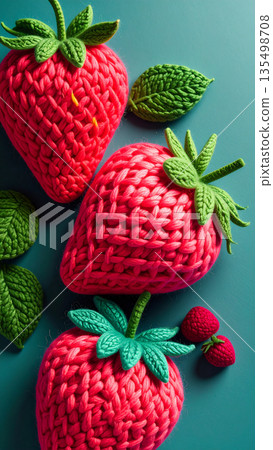 Strawberry background material texture illustration 135498708