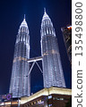 Illuminated Petronas Twin Towers at night, Kuala Lumpur, Malaysia 135498800
