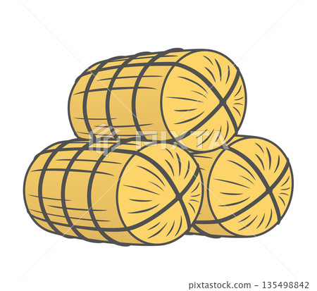 Stacked rice bales icon Stacked rice bales icon 135498842