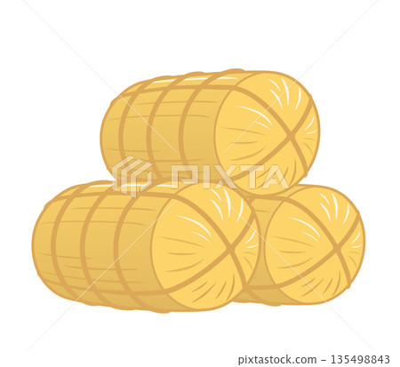 堆疊稻捆圖標 135498843