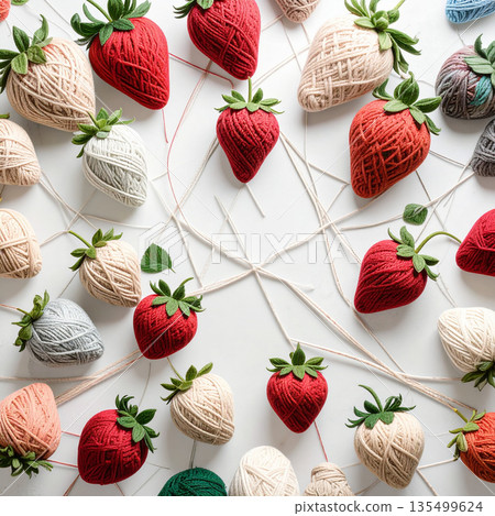 草莓背景材質紋理插圖 135499624