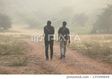 people on village road 135499849