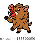 Running boar, smiling boar 135500050