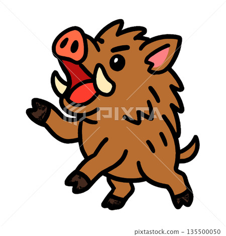 奔跑的野豬,微笑的野豬 奔跑的野豬,微笑的野豬 135500050