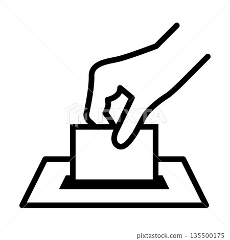 Voting and election image icon vector material Voting and election image icon vector material 135500175