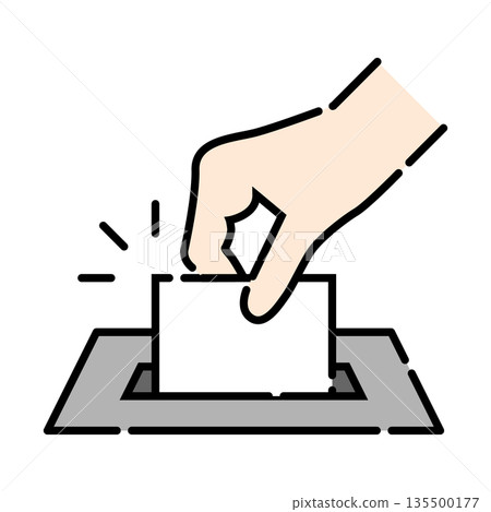 投票和選舉圖像圖示向量素材 135500177