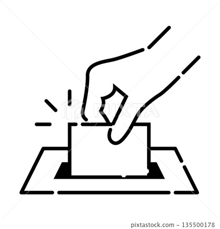 投票和選舉圖像圖示向量素材 135500178