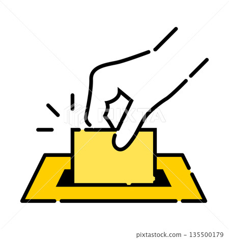 投票和選舉圖像圖示向量素材 135500179