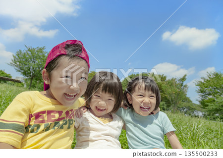 Children playing in the park Children playing in the park 135500233