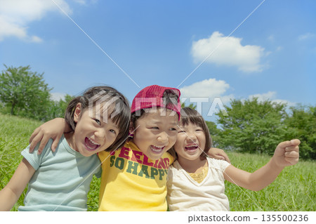 Children playing in the park Children playing in the park 135500236