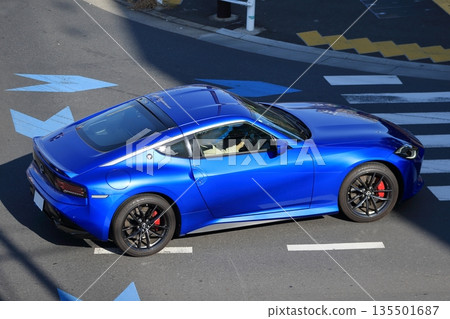Blue domestic sports car image Blue domestic sports car image 135501687