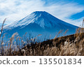 Mount Fuji seen from Mount Ohira covered with silver grass 135501834
