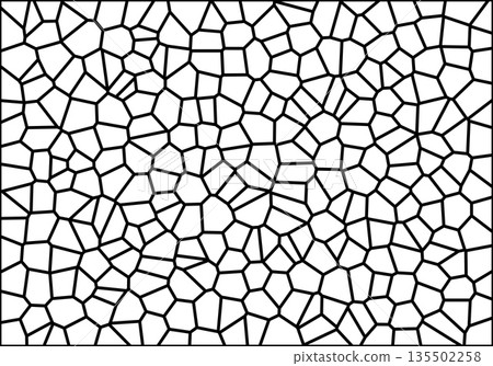 White Mosaic Vector Polygon Pattern on Black Abstract Background White Mosaic Vector Polygon Pattern on Black Abstract Background 135502258