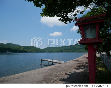 Lanterns and pier Lanterns and pier 135502381