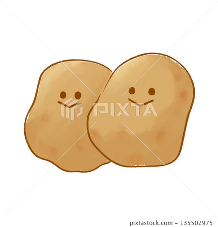 Heartwarming Vegetables | Potato Illustration Heartwarming Vegetables | Potato Illustration 135502975
