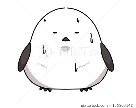 Sweating long-tailed tit 135503148