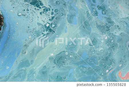 Abstract blue smooth stains ocean art. Natural Luxury. Style incorporates the swirls of marble, wallpapers 135503828