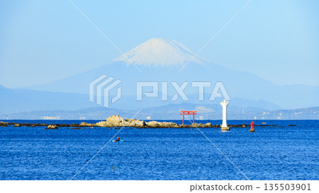 Fuji seen from Hayama 135503901