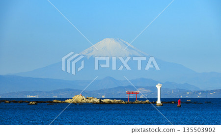 Fuji seen from Hayama 135503902
