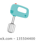 Electric handheld kitchen mixer vector 135504400