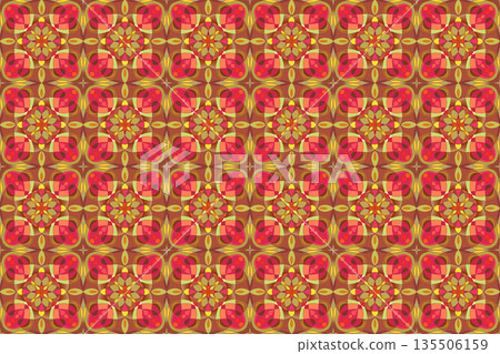 Symmetrical seamless pattern 6-9 135506159