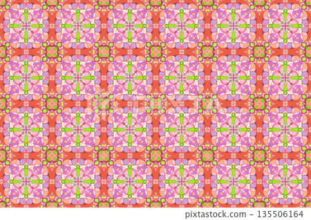Seamless mosaic pattern of the same pattern 5-39 135506164