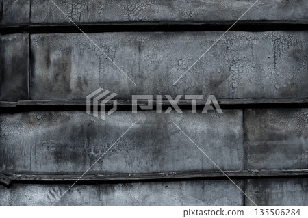 Old black tin wall Old black tin wall 135506284