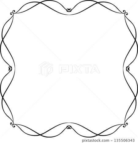 Vintage black decorative vector frame in Gothic style - elegant vector frame on white background, EPS10, hallowen, crismes. Vintage black decorative vector frame in Gothic style - elegant vector frame on white background, EPS10, hallowen, crismes. 135506343