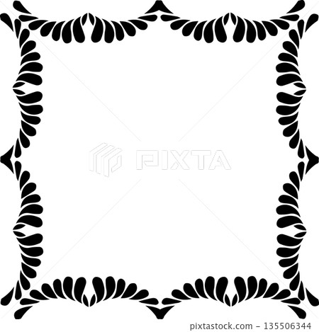 Vintage black decorative vector frame in Gothic style - elegant vector frame on white background, EPS10, hallowen, crismes. Vintage black decorative vector frame in Gothic style - elegant vector frame on white background, EPS10, hallowen, crismes. 135506344