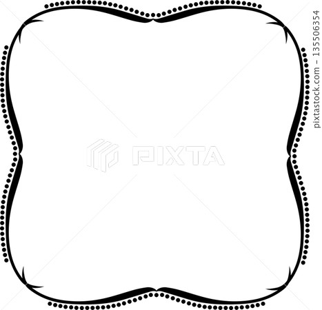 Vintage black decorative vector frame in Gothic style - elegant vector frame on white background, EPS10, hallowen, crismes. 135506354