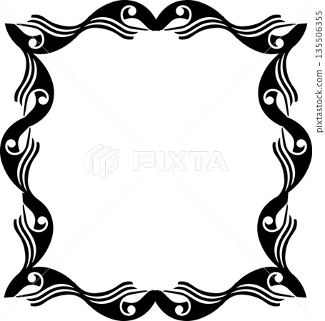 Vintage black decorative vector frame in Gothic style - elegant vector frame on white background, EPS10, hallowen, crismes. Vintage black decorative vector frame in Gothic style - elegant vector frame on white background, EPS10, hallowen, crismes. 135506355