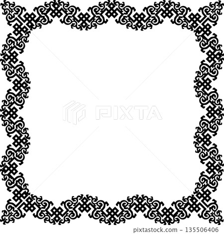 Vintage black decorative vector frame in Gothic style - elegant vector frame on white background, EPS10, hallowen, crismes. Vintage black decorative vector frame in Gothic style - elegant vector frame on white background, EPS10, hallowen, crismes. 135506406