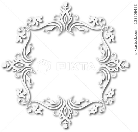 Vintage white decorative vector frame in Gothic style - elegant vector frame on white background, EPS10, hallowen, crismes. Vintage white decorative vector frame in Gothic style - elegant vector frame on white background, EPS10, hallowen, crismes. 135506458