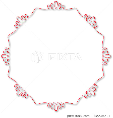 Vintage red decorative vector frame in Gothic style - elegant vector frame on white background, EPS10, hallowen, crismes. 135506507