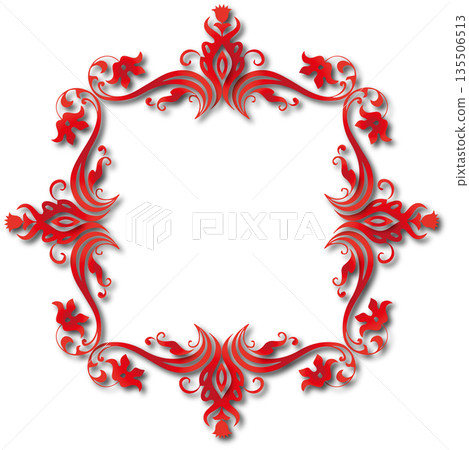 Vintage red decorative vector frame in Gothic style - elegant vector frame on white background, EPS10, hallowen, crismes. Vintage red decorative vector frame in Gothic style - elegant vector frame on white background, EPS10, hallowen, crismes. 135506513