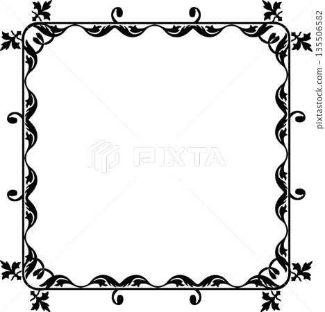 Vintage decorative vector frame in gothic style - elegant black vector frame on white background, EPS10, halloween, christmas. Vintage decorative vector frame in gothic style - elegant black vector frame on white background, EPS10, halloween, christmas. 135506582